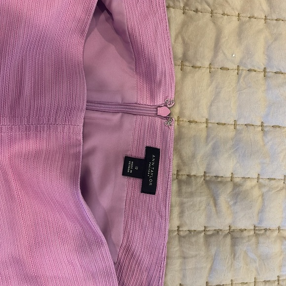 Ann Taylor Factory Pink Textured Midi Skirt - Picture 5 of 6